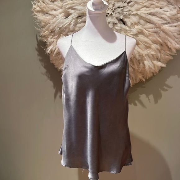 Asceno silk grey cami top - Picture 4 of 7